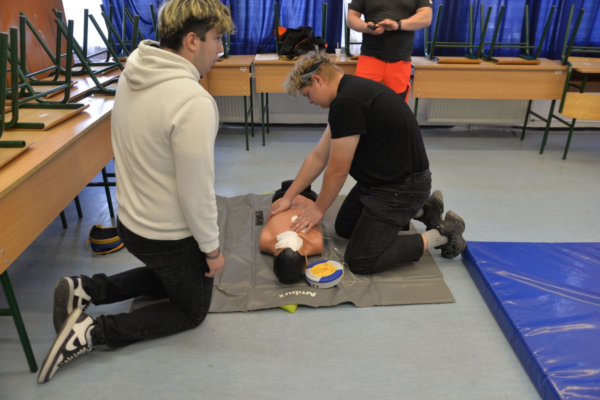 Healthcare training session in progress